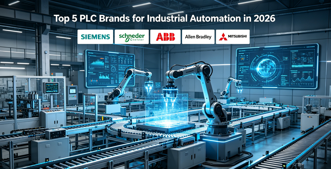 Top 5 PLC Brands for Industrial Automation in 2026 - Siemens, Schneider, ABB, Allen-Bradley, Mitsubishi PLC modules and spare parts from Ben Automation